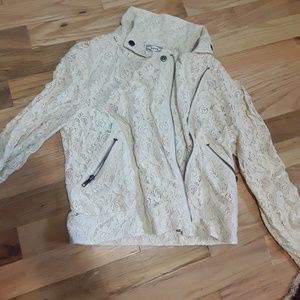 Kirra cream lace moto jacket!